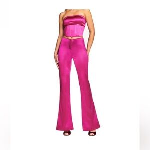 Women's Pink Strapless Jumpsuit